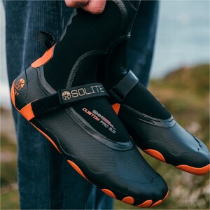 2024 Solite Custom Pro 2.0 5mm Wetsuit Boots 21002 - Orange / Black